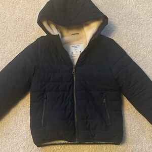 Abercrombie Kids Navy Puffer Coat with Hood